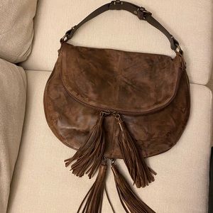 ALL SAINTS brown leather bag